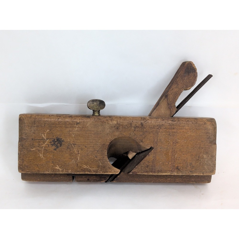 Very Rare Josiah King Adjustable Wood Rabbet Molding Plane Antique Tool